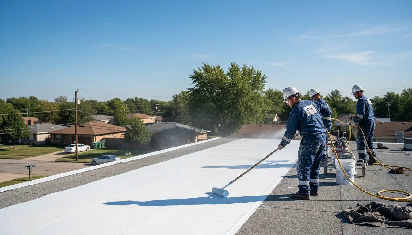 Commercial roof coating in Soso, MS near me